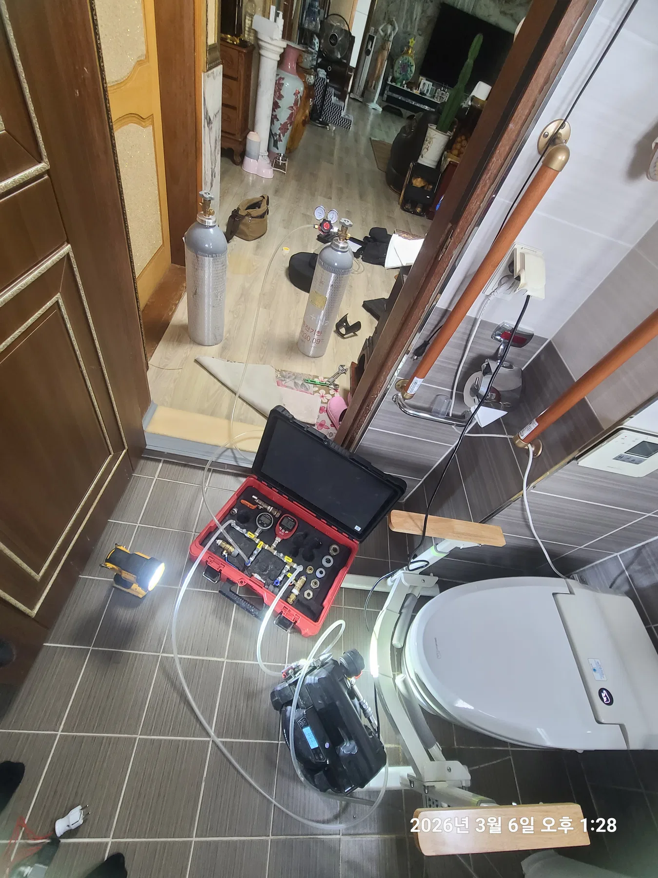 정밀 누수탐지 실제 작업현장 3