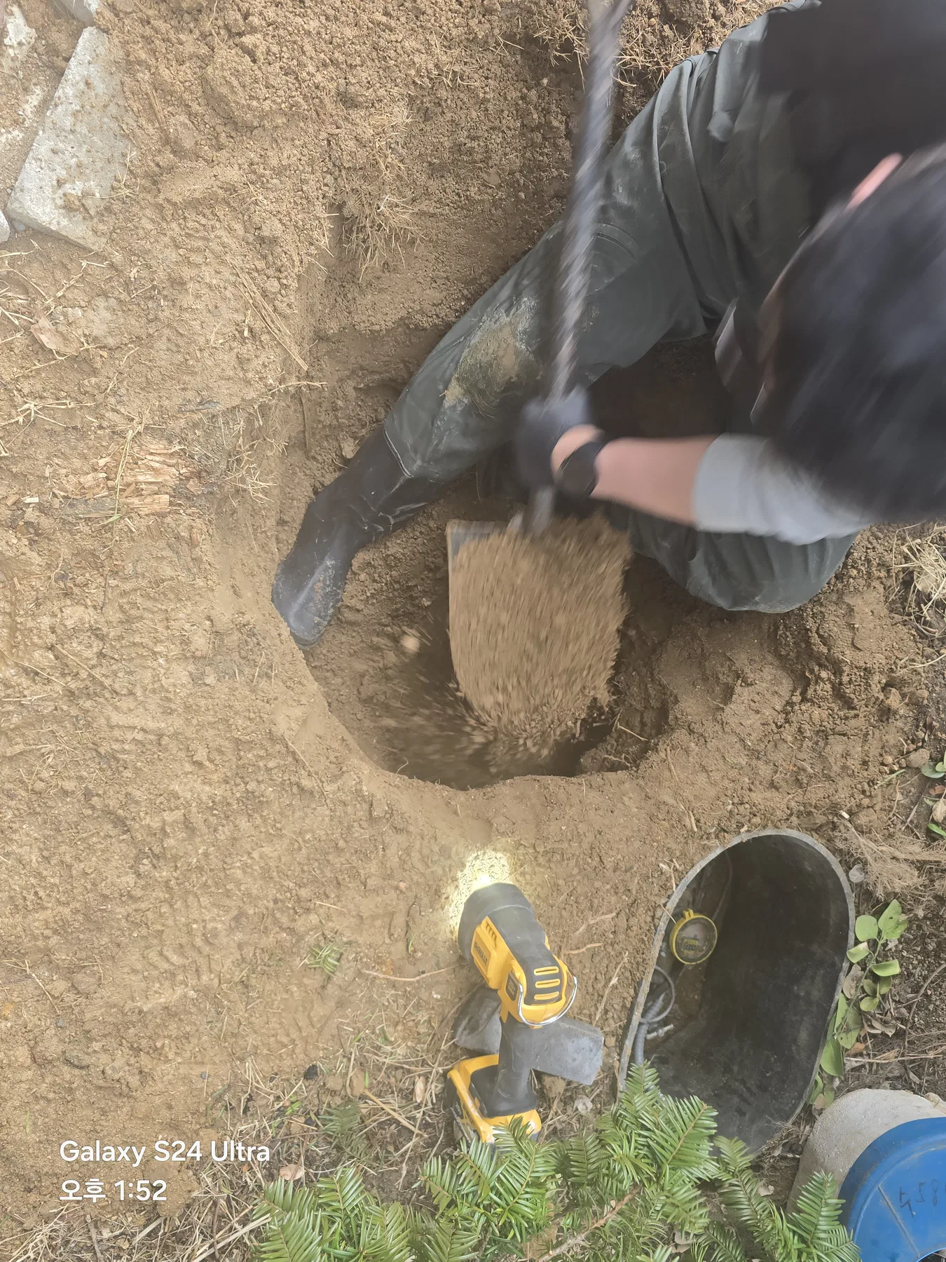 누수 지점 굴착 실제 작업현장 24